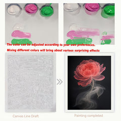 DIY Painting by Numbers Kit Flowers Novices Collection Christmas Birthday