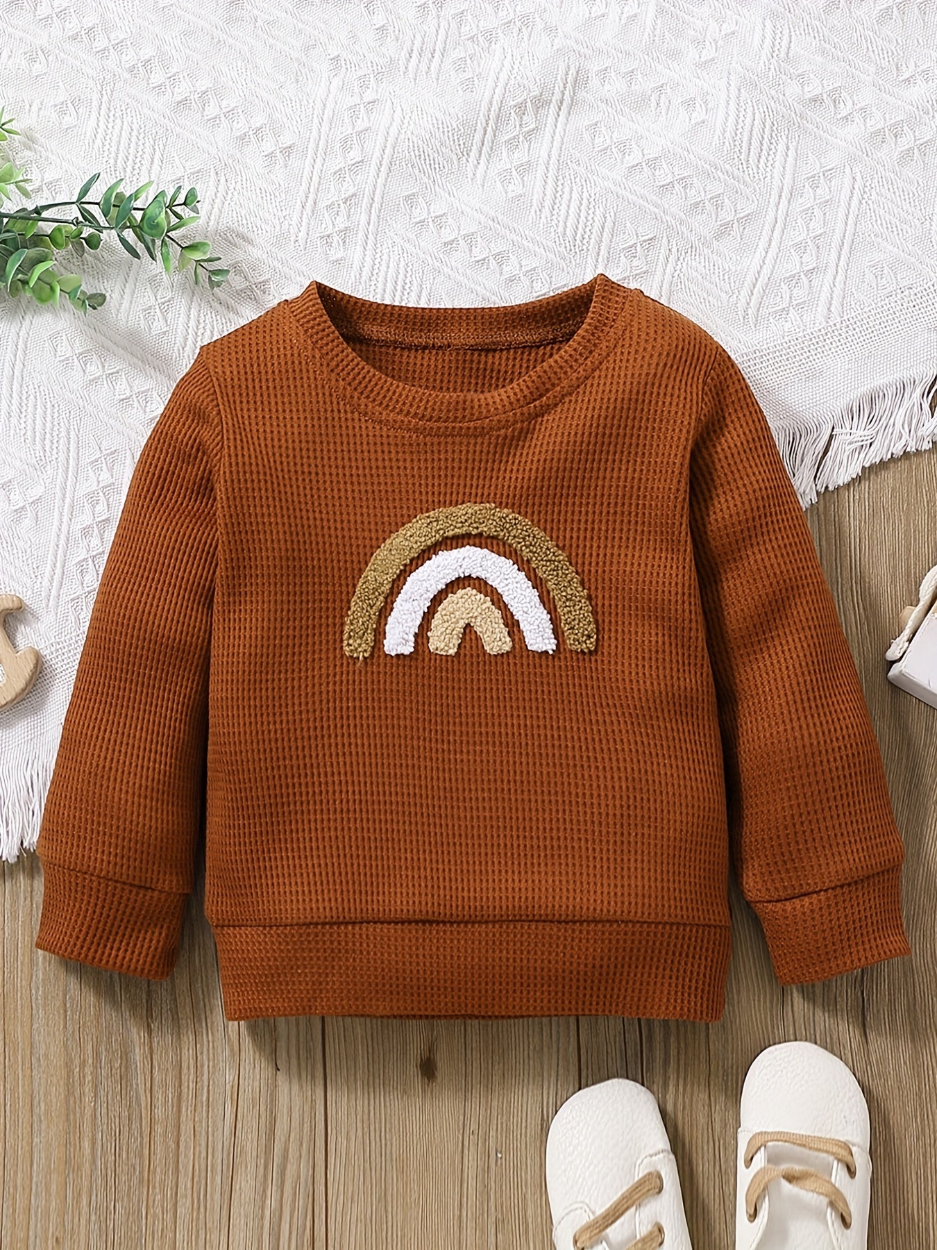Rainbow Printed Sweatshirt for Kids - Casual Top for Autumn and Winter