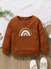 Rainbow Printed Sweatshirt for Kids - Casual Top for Autumn and Winter