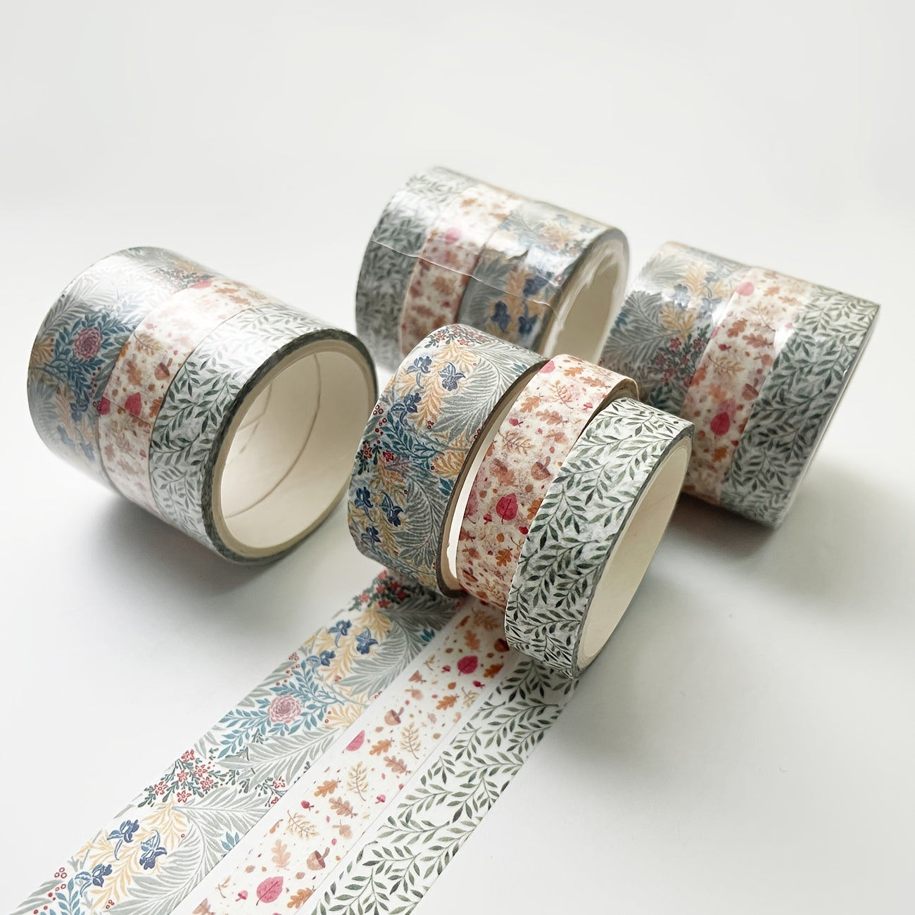 3 PCS 300cm Hand Account Tape Flower Leaf Starry Sky Plaid Creative Decoration