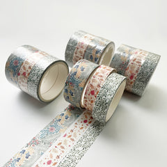 3 PCS 300cm Hand Account Tape Flower Leaf Starry Sky Plaid Creative Decoration