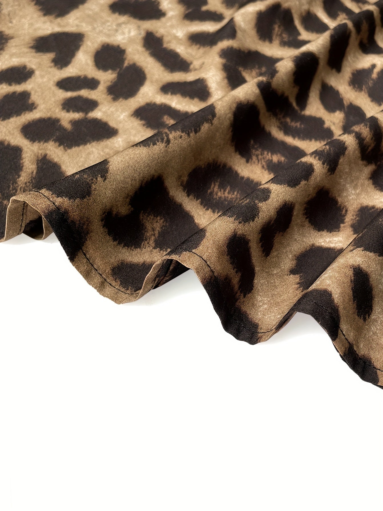 Leopard Print A-line Skirt