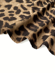 Leopard Print A-line Skirt
