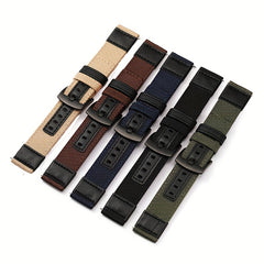 22mm Nylon Leather Watchband Sport Bracelet Quick Release Replacement Wristband