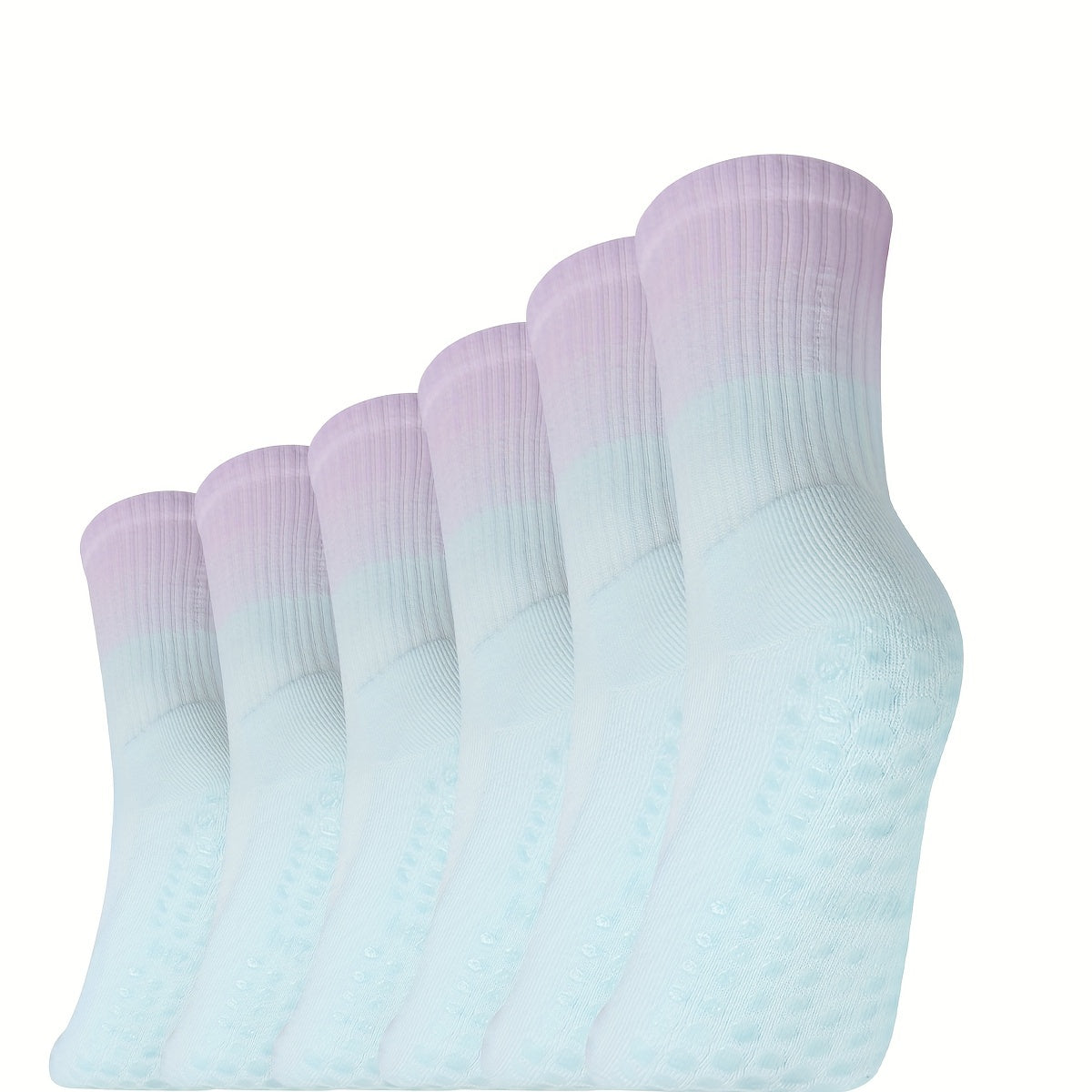 6 Pairs Women's Non-slip Yoga Pilates Socks Comfortable Breathable