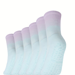 6 Pairs Women's Non-slip Yoga Pilates Socks Comfortable Breathable