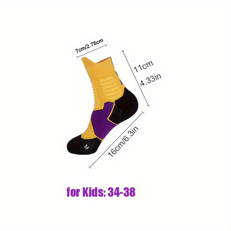 Boy's Mid Crew Sport Socks for Basketball Training