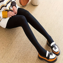 Plush Lined Tights Opaque High Waist Thermal Elastic Leggings