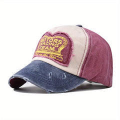 Vintage Ripped Patch Baseball Cap Unisex Distressed Dad Hat