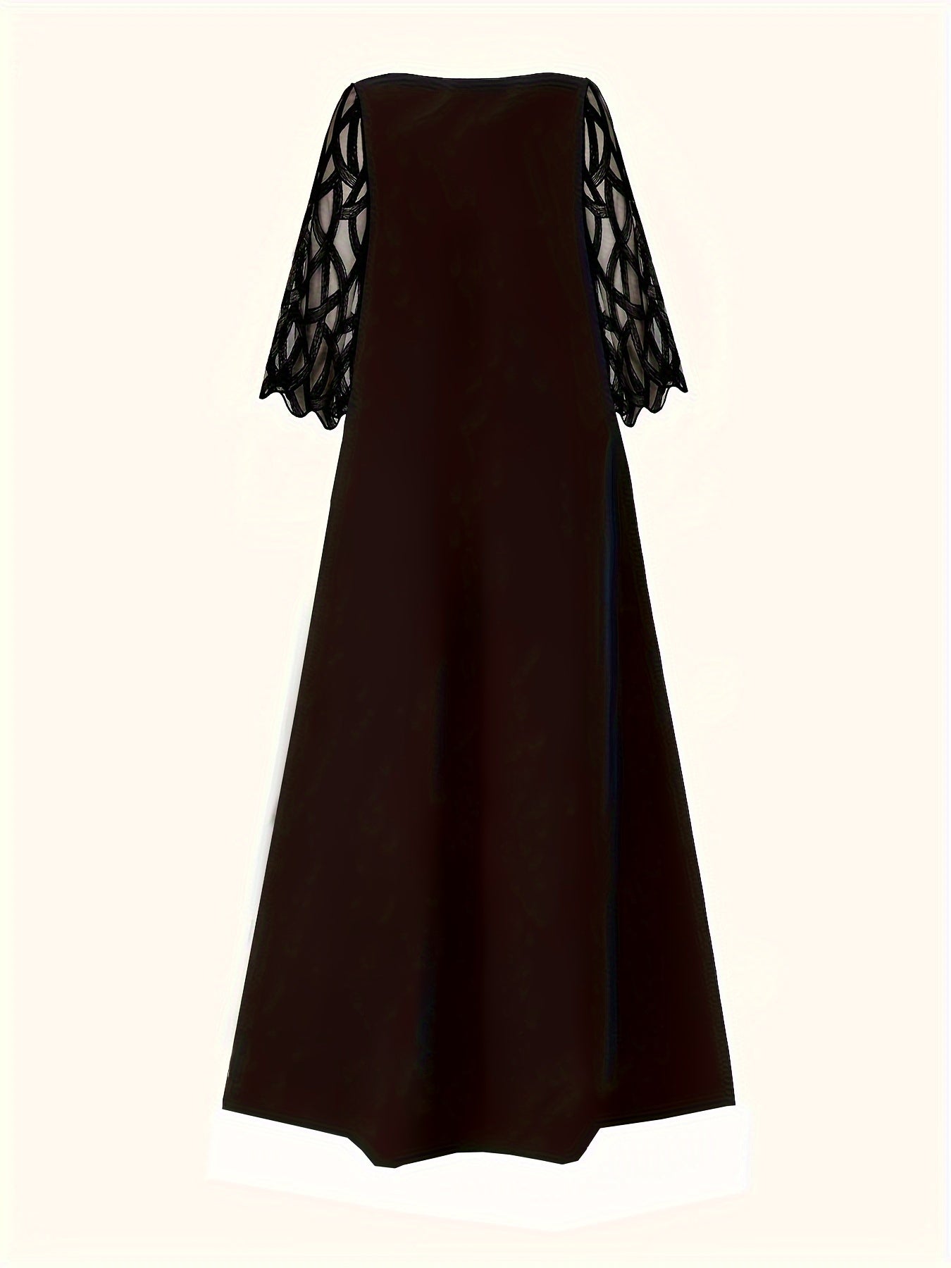 Colorblock Floral Print Maxi Dress