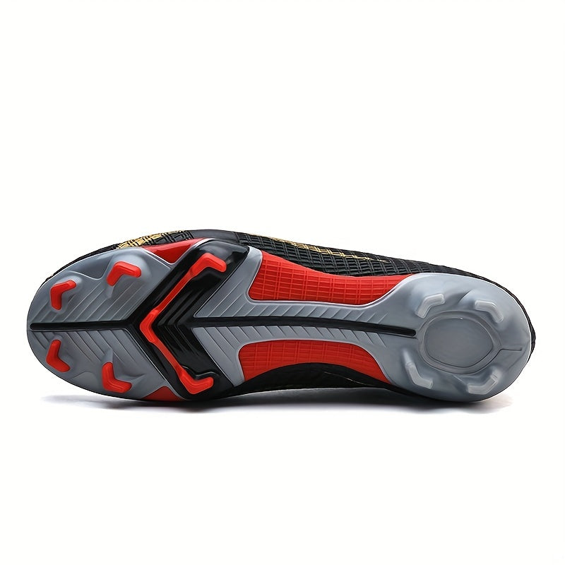 Men's Spiked Football Boots Outdoor Lightning Pattern Anti-skid Soccer Cleats