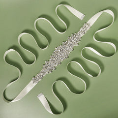 Bridal Rhinestone Belt Wedding Dress Sash Beaded Waist Chain