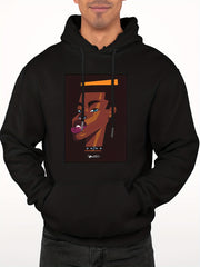 Comic Boy Print Hoodie for Men
