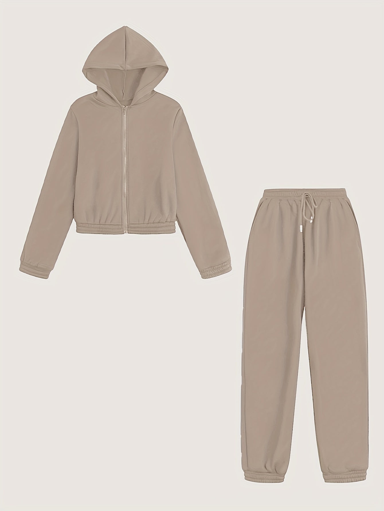 Casual Two-piece Set Hooded Jacket & Jogger Pants