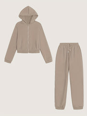 Casual Two-piece Set Hooded Jacket & Jogger Pants