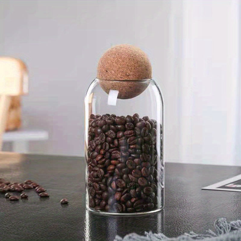 Coffee Bean Sealed Storage Jar with Cork Plug