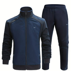 Men's Block Suit & Athletic Pants Set