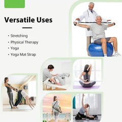 10-Loop Yoga Stretch Strap for Therapy Pilates Gymnastics