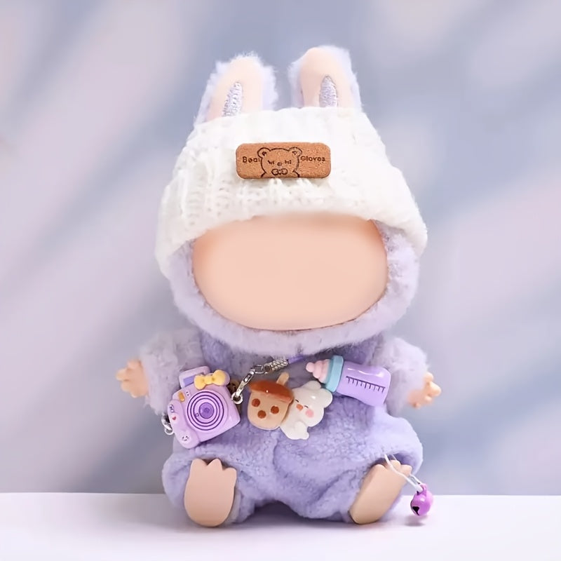 Handcrafted Crochet 3pcs Set Clothes for Labubu Doll