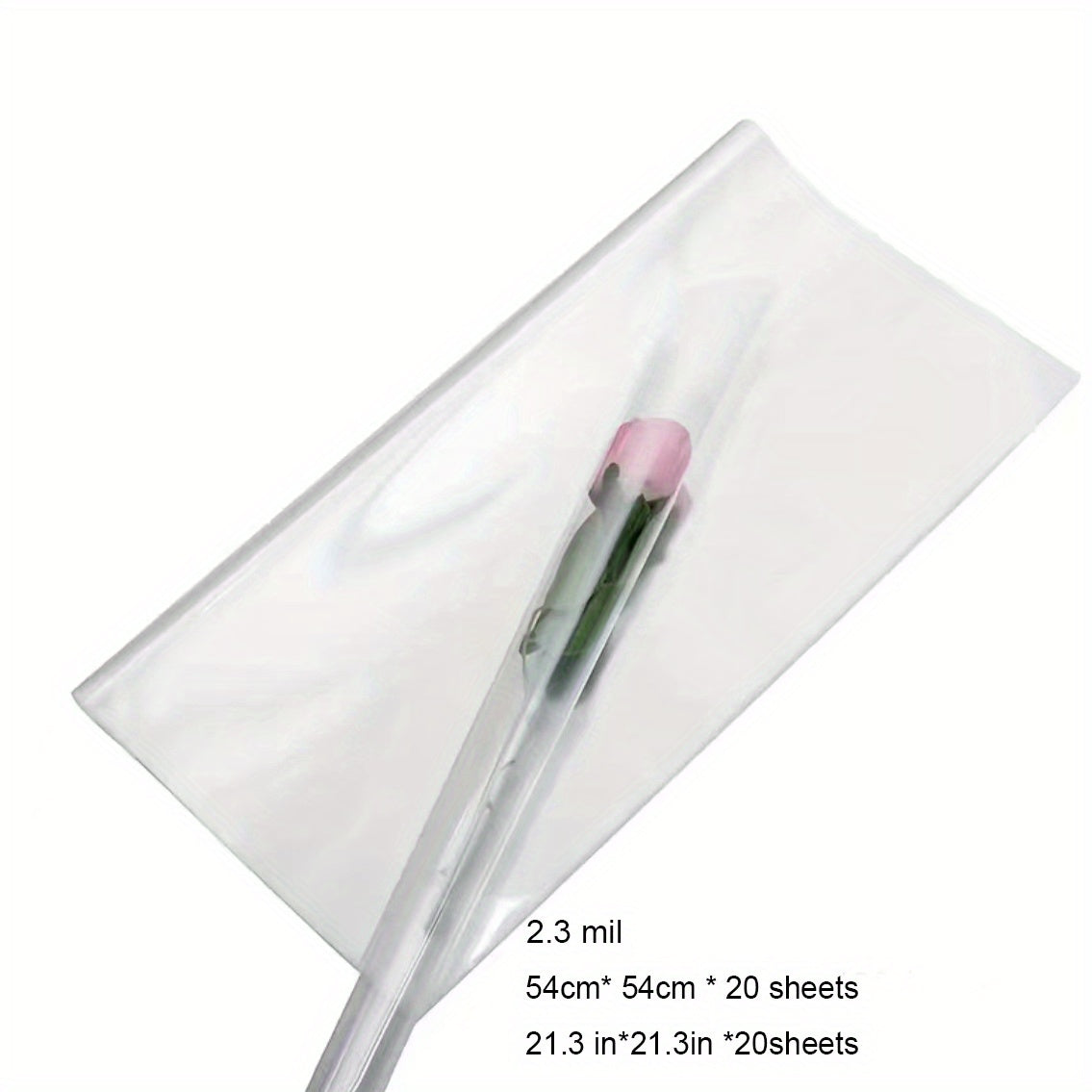 20pcs Transparent Flower Packaging Waterproof Gift Decoration
