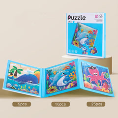 3 in 1 Animal Magnetic Puzzle Books Educational Gift for Kids