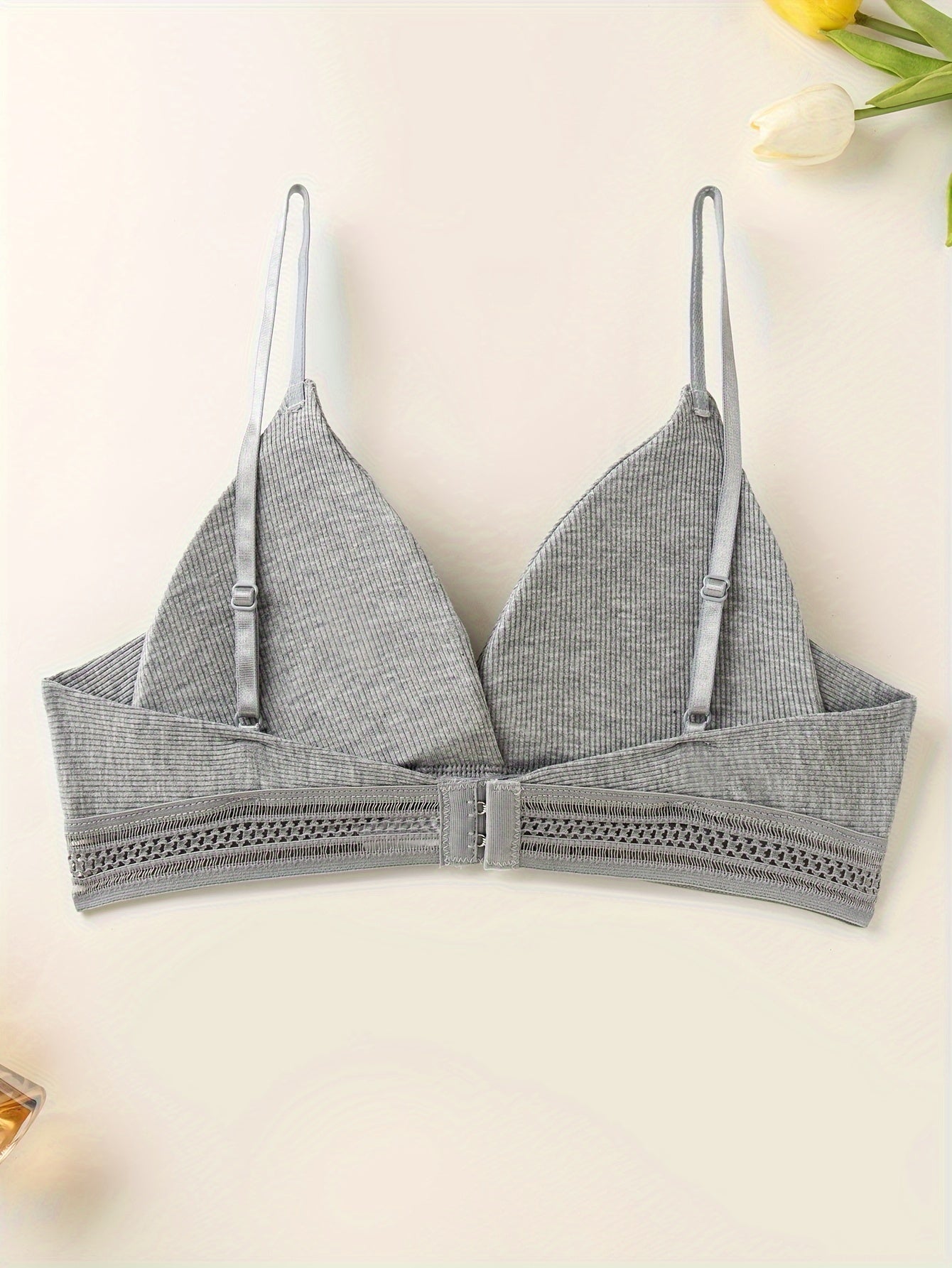 3 Pcs Solid Push Up Bra Comfy & Breathable Women's Lingerie