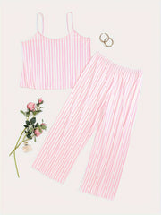 Striped Cami Top & Pants Pajamas Set