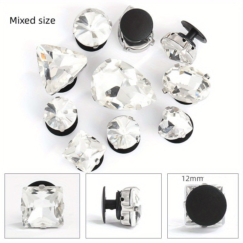 10pcs Mixed Claw Drill DIY Accessories Box Bag Shoe Buckle