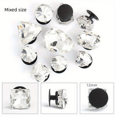 10pcs Mixed Claw Drill DIY Accessories Box Bag Shoe Buckle