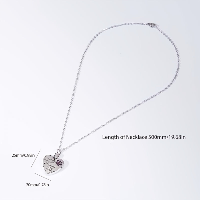 Stainless Steel Pet Memorial Necklace - Keep Your Pet's Ashes Close