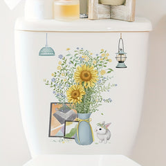 Home Decor Toilet Sticker Waterproof Removable PVC Sticker
