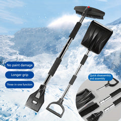 3-in-1 Car Snow Shovel Telescopic Ice Shovel Snow Removal Tool
