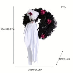 Halloween Ghost Gate Hanging Ghost Party Flower Wreath