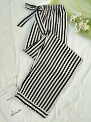 Striped Bow Sleep Bottoms Home Sleep Pants
