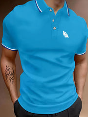 Car Racing Print Men's Golf Short Sleeve Shirt