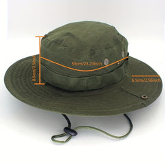 Solid Round Brim Hat Outdoor Sun Protection Combat Training Fisherman Hat