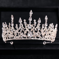 Baroque Vintage Tiara Crown Zircon Rhinestone Hairband