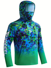 Men's Camo UPF 50 Sun Protection Hoodie Long Sleeve Quick Dry