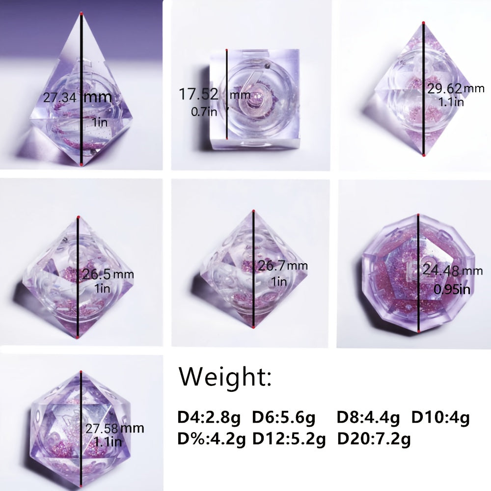 7pcs Resin Dice Set for Board Game