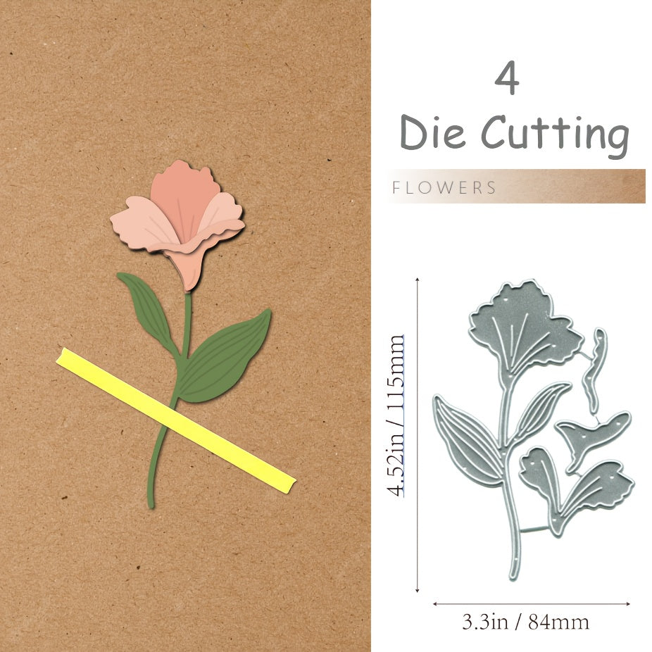 Flowers & Leaves Metal Cutting Dies for DIY Scrapbooking