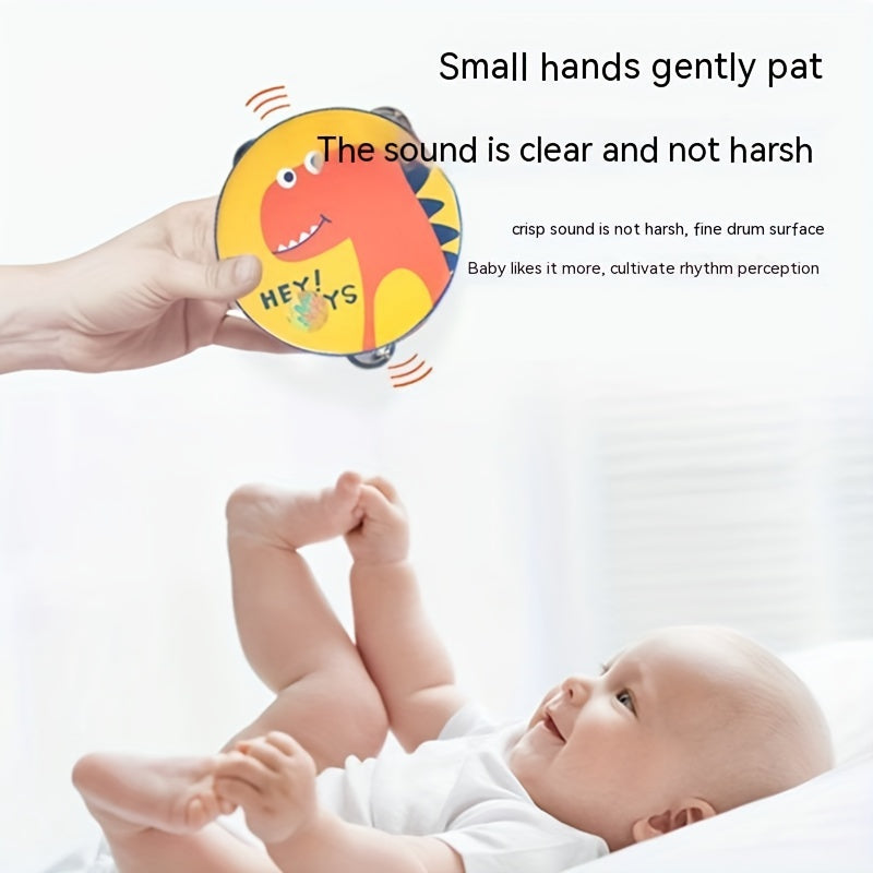 Cartoon Hand Clapping Drum Tambourine for Kids 1-3