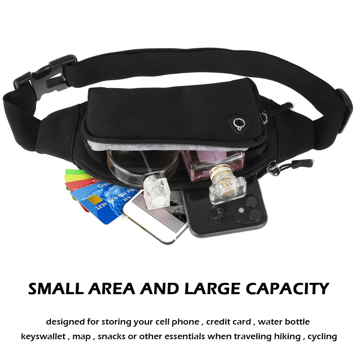Waterproof Waist Bag for Running and Fitness with Earplug Hole