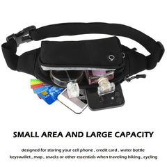 Waterproof Waist Bag for Running and Fitness with Earplug Hole