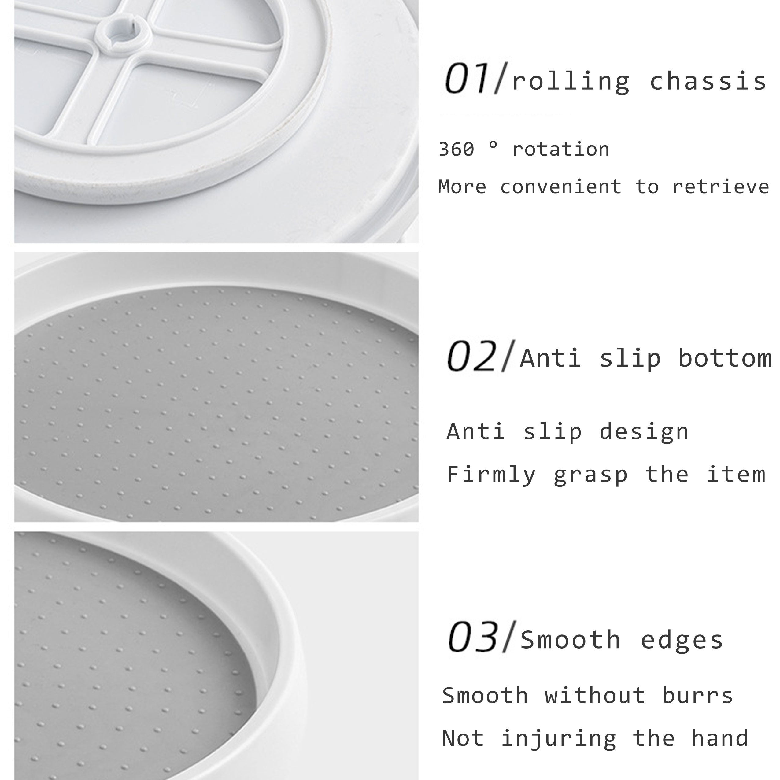 Rotatable Kitchen Rack Seasoning Storage Shelf Organizer