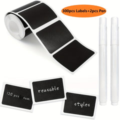 300 Chalkboard Labels 2 Liquid Chalk Markers Waterproof Stickers for Parties