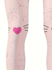 Sweet Girls Kitty Print Leggings Thick Leggings Fall Winter Gift