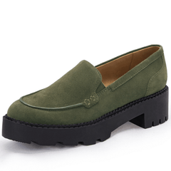 Women's Chunky Platform Loafers Soft Sole Slip On Shoes