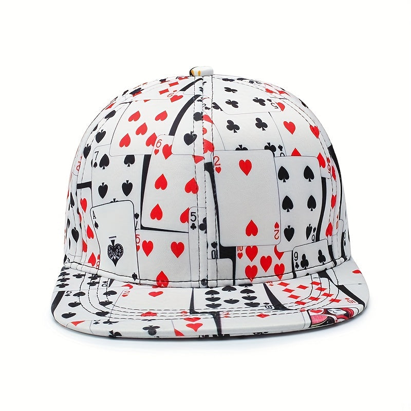 Unisex Playing Cards Pattern Baseball Cap for Outdoor Sports