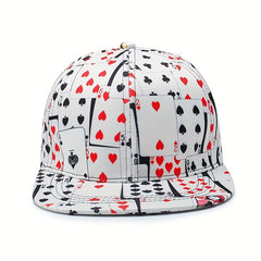 Unisex Playing Cards Pattern Baseball Cap for Outdoor Sports
