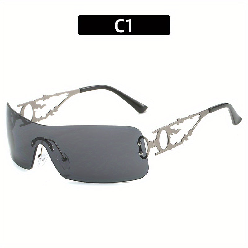 Y2K Wrap Around Sunglasses Gradient UV400